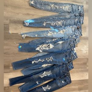 Six Pairs of American Eagle / Hollister Jeans